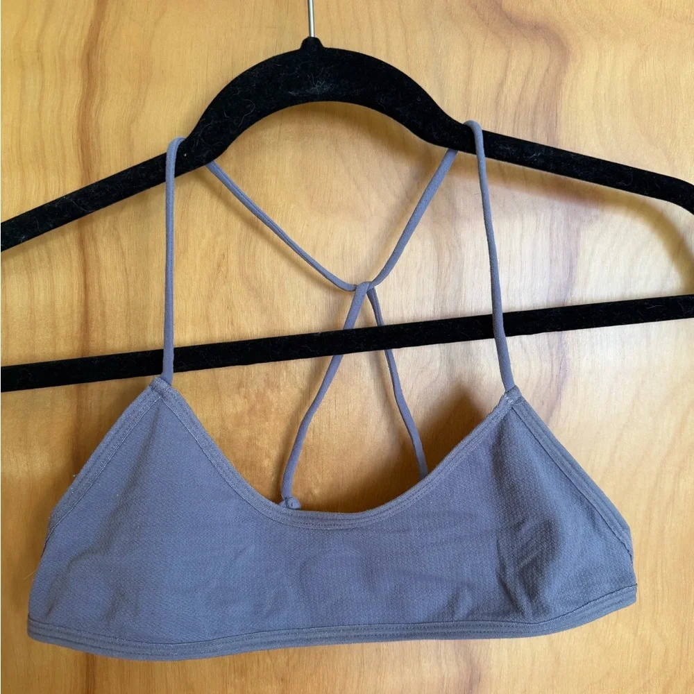 Free People Gray Bandeau with Strappy Back